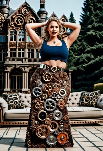 All Made Of Gears2.1, 1girl, Glossy Lips, Indoors Made Of Ge... — SDXL AI Prompt: (All made of gears:2.1), 1girl, glossy lips, (indoors made of gears:2), (windows...