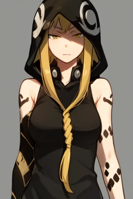 Cowboy Shot, Medusa Gorgon, Sleeveless Hoodie, Yellow Hair,...