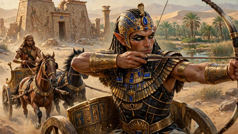 Painterly Digital Artwork There Is An Ancient Egyptian Elf M...