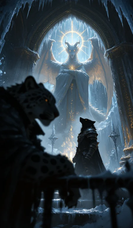 A Chilling Dark Romantic Fantasy Painting Set In A Vaulted G...