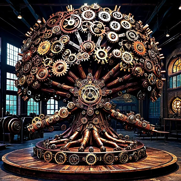 Masterpiece, Best Quality, A Massive Ancient Tree Made Of In...