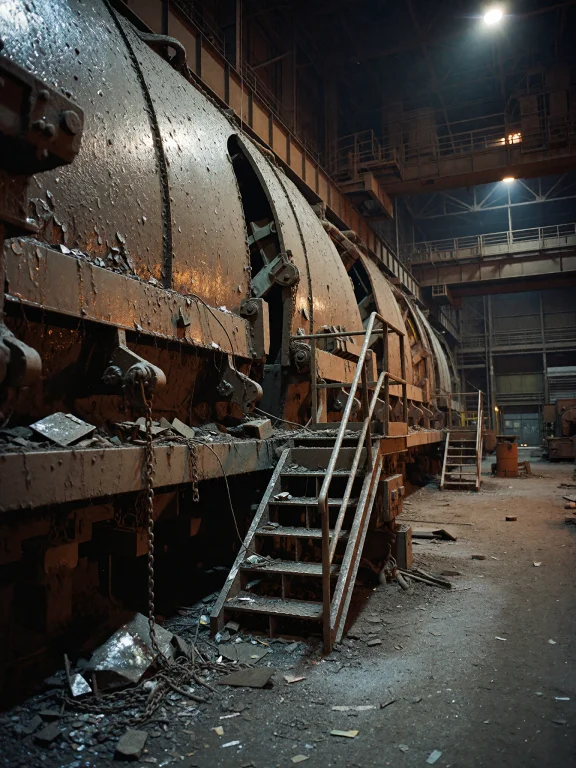Steelworksofthedamned.half Side View.a Old And Desolated Los...