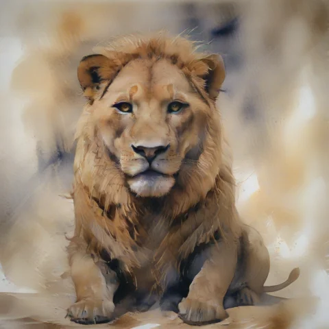Chahamanstylewatercolor,a Lion — Stable Diffusion AI Prompt: chahamanstyle_watercolor,a lion