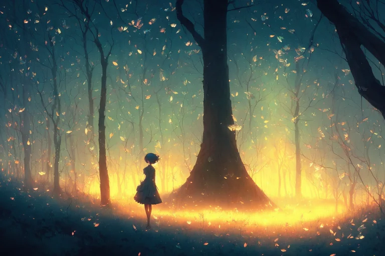 Spirits Among Branches And Fireflies By Kuvshinov, Samdoesar...