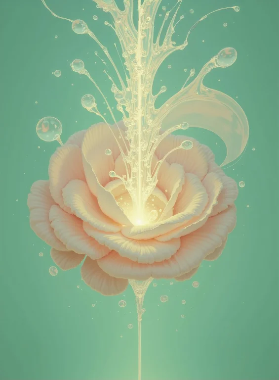 Hyperrealistic Art Symmetry Water, Glowing Lights Intricate...