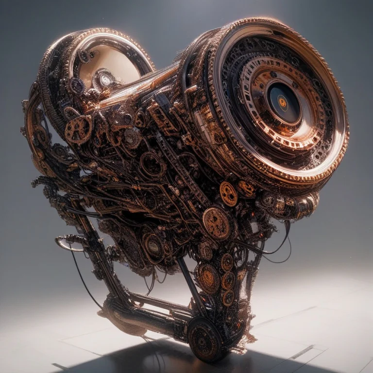 A Monster Made Of Roast Gears, Hyperdetailed, Photorealistic...
