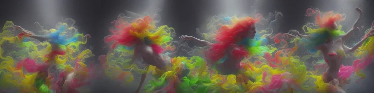 A Colorslashh An Explosion Of Colors, Hyper Realistic ,liqui...