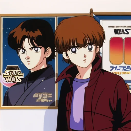 Lora80sanimestylev10.6a Poster Of Star Wars As A 1980s Anime...
