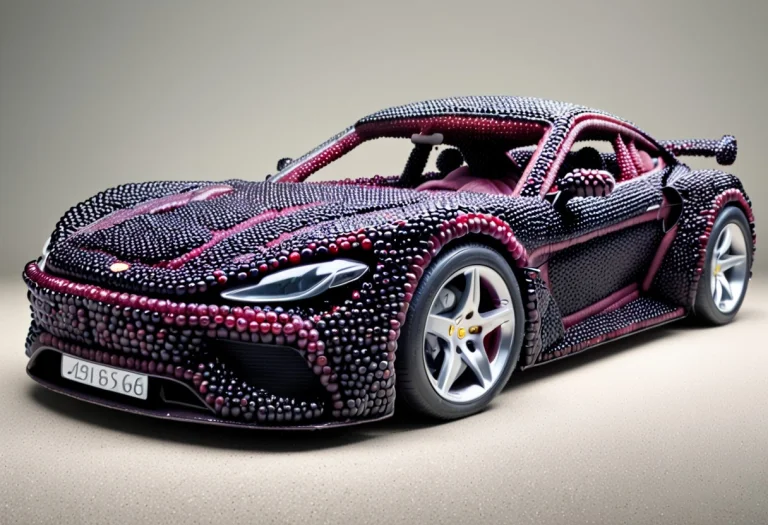 Sport Car Made Of Blackberries, Blackberryworld