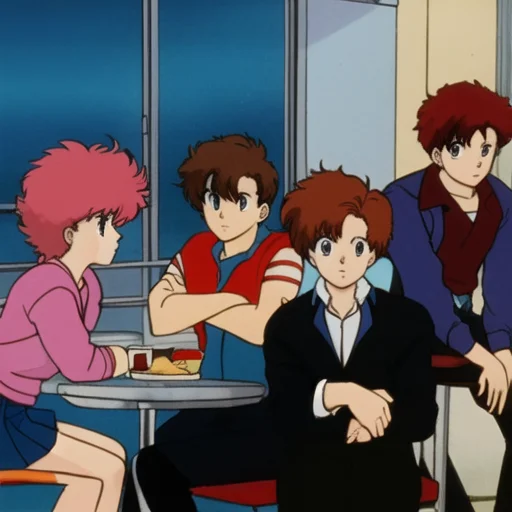 Lora80sanimestylev10.5 The Breakfast Club As An 1980s Anime