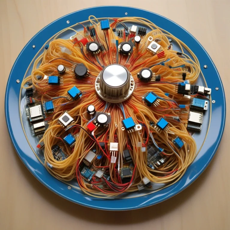 A Plate Of Spaghetti Entirely Rebuilt From Electronic Compon...
