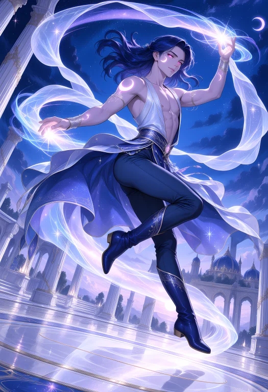 Dreamkin. A Dynamic Full-body Fantasy Illustration Depicts O...