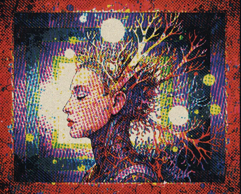 Moebius A Profile Portrait Of A Figure With Closed Eyes Sere...