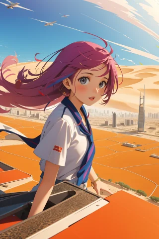 1girl, Loramagotsuki0.8, Color Splash, Landscape Of A Unappe... — Stable Diffusion AI Prompt: 1girl, , Color splash, landscape of a Unappealing Abu Dhabi from inside of a Isr...