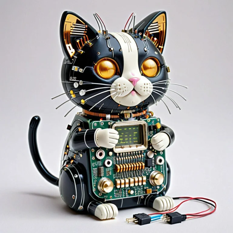 Lazypos, Nice Cute Kawaii Cat Made Of Transistors, Fixing Th...