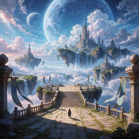 Masterpiece, Breathtaking Fantasy Environment, Cinematic Ani... — Stable Diffusion AI Prompt: masterpiece, breathtaking fantasy environment, cinematic anime scenery, ultra de...