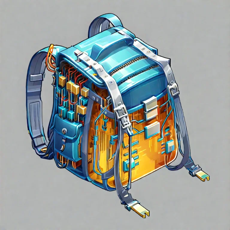 A Backpack Made Of Transistor Circuit, Intricate Component,...