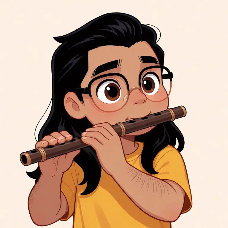 Cute Illustration Of A Man Nemonemo, Long Black Hair, Brown...