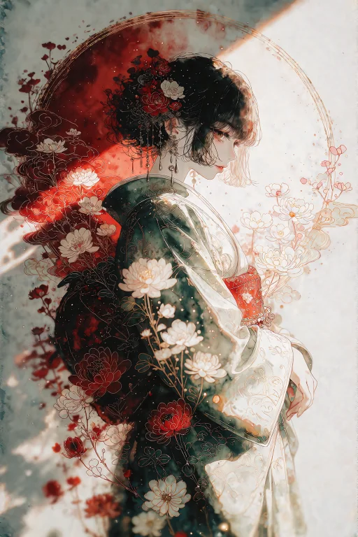 Watercolor Anime Illustration A Soft, Luminous Illustration...