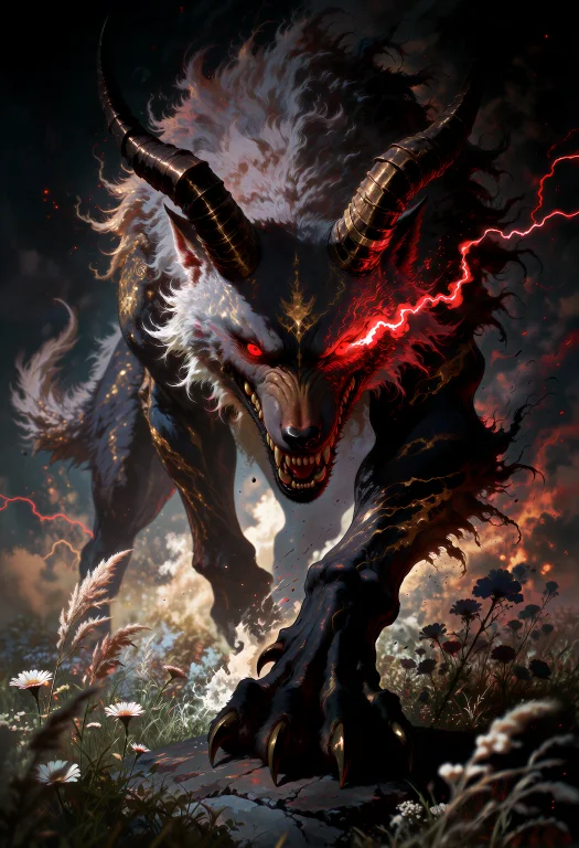 Dramatic Anime-style Action Illustration, Dynamic Wide Compo...