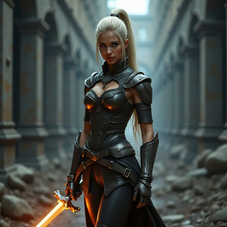 A Realistic 8k Photo Of A Attractive 21-year-old Blonde Fema...
