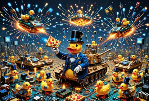 Lazypos, Transistors, No Humans, Masterpiece, Best Quality,... — SDXL AI Prompt: lazypos, Transistors, no humans, masterpiece, best quality, anthropomorphic duck...