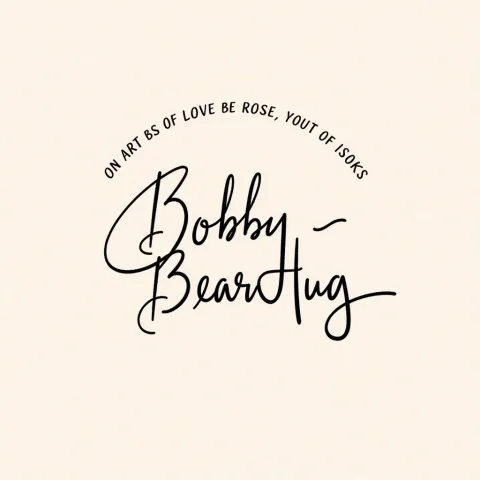 Handwritten Signature. Name Bobby Bearhug. The Signature Con... — FLUX AI Prompt: Handwritten signature. Name: "Bobby BearHug". The signature conveys bears, love,...