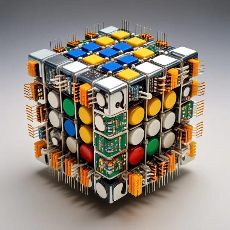 Super Ultra Cool Rubix Cube Of Transistors