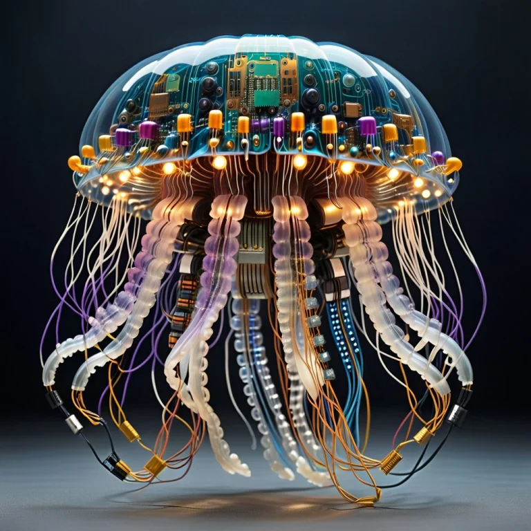 Transistors, A Colossal Jellyfish Floating In Deep Ocean Dar...