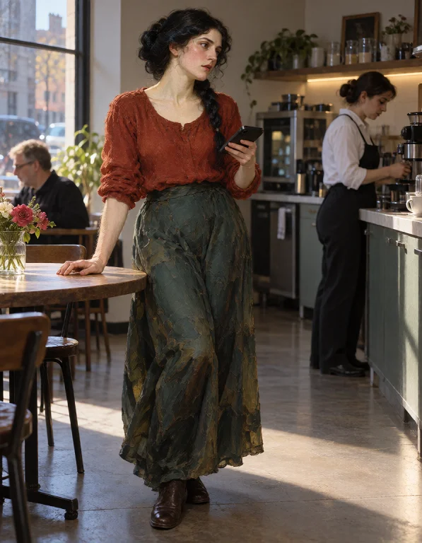 Lorakreapaintedmuse1a Pre-raphaelite Woman Arguing With A Ba...