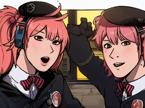 2soyjaks, Varianttwosoyjakspointing Mp7, Beret, Hair Ornamen... — Stable Diffusion AI Prompt: 2soyjaks, variant:two_soyjaks_pointing (mp7, beret, hair ornaments, pink hair, s...
