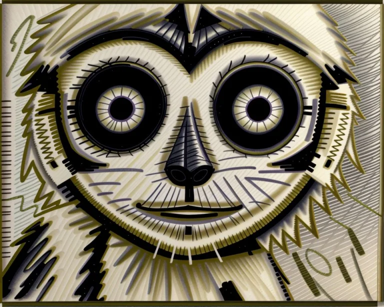 Gibbon, Close-up, Traditional Media Lorakoffv2.8 Loralcmlora...