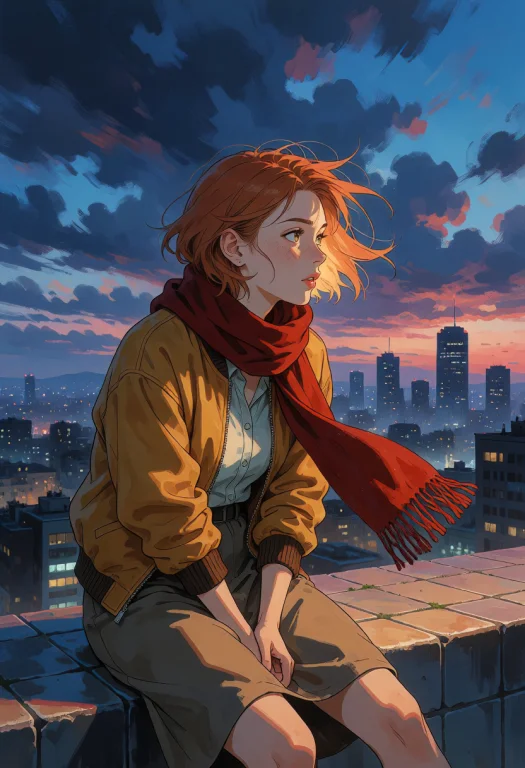 A Blend Of Illustrative Cel-shading For The Figure And Atmos...