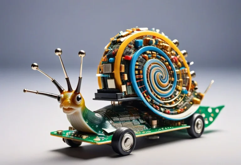 Transistors, A Snail With A Spiral Shell Of Layered Circuit...