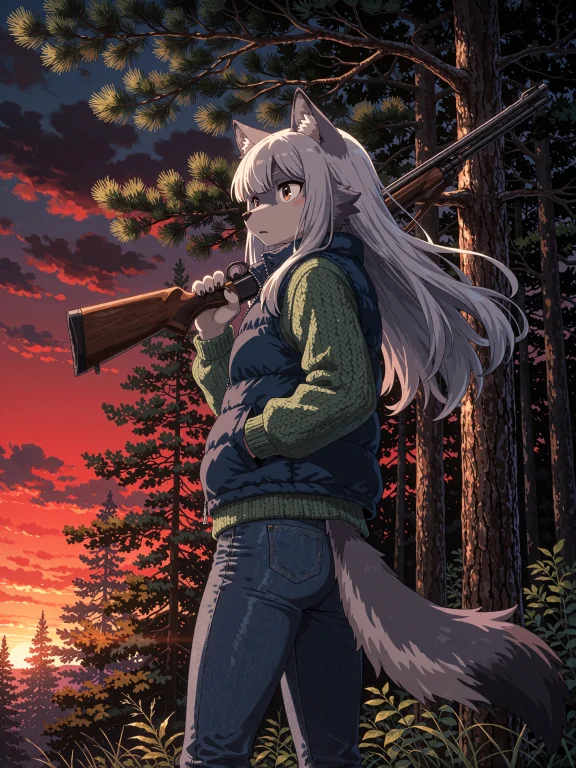 An Anime-style Illustration In A Realistic Lighting Style, F...