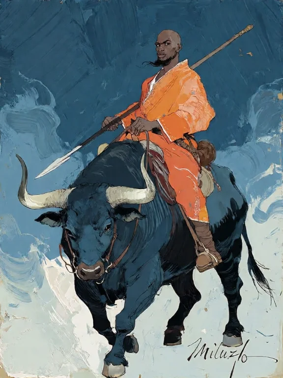 Bradhamel Art Style. A Bold, Expressive Painting Of A Dark-s...