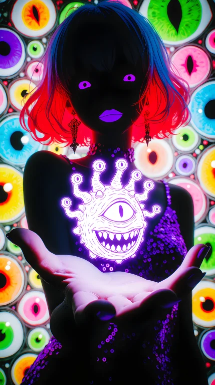 Anime-inspired Anime-style, Neon Highlights, Anime Silhouett...