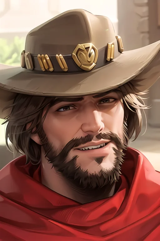 Portrait, Mccree, Looking At Viewer, Smirk, Loramccreecassid...