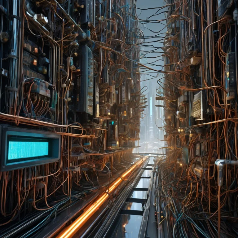 A Highly Detailed Futuristic Cyberpunk Cityscape Fills The E...