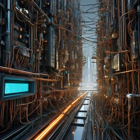A Highly Detailed Futuristic Cyberpunk Cityscape Fills The E... — SDXL AI Prompt: A highly detailed futuristic cyberpunk cityscape fills the entire frame, viewed...