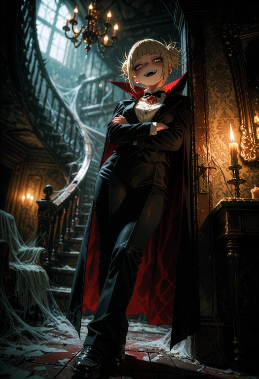 A Tight Portrait Shot From Below Captures Himiko Toga, A Cur...