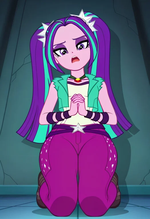 Equestria Girls, Ariablaze, Colored Skin, Pink Skin, Long Ha...