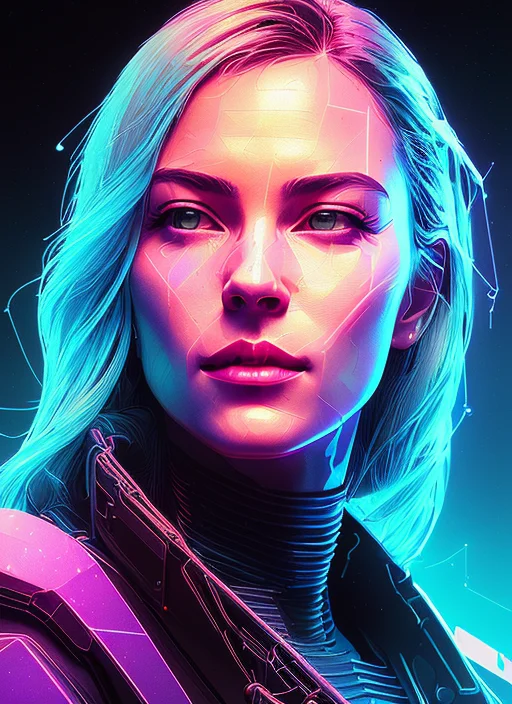 Snthwve Style, Nvinkpunk Detailed Portrait Cyberpunk Sks Wom...