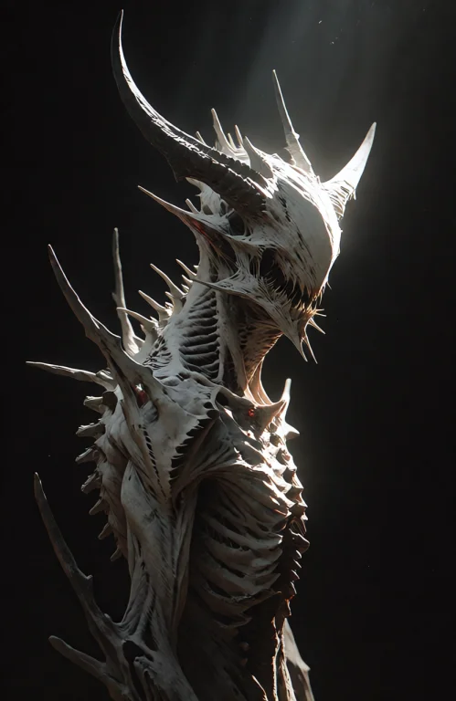 A Digital Painting Features A Single Creature In Profile, Or...