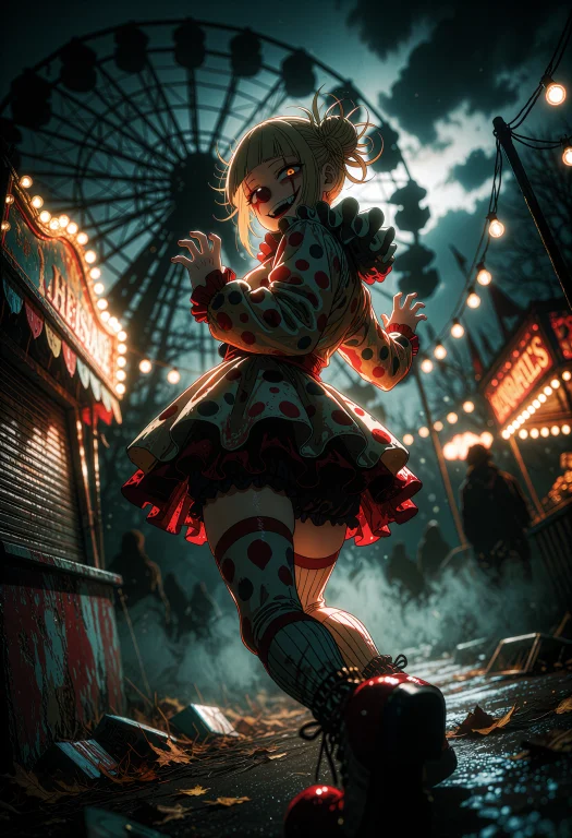 A Dutch Angle Self-portrait Of Adult Himiko Toga From Boku N...