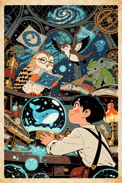A Breathtaking Vintage Storybook Manga Illustration Capturin...