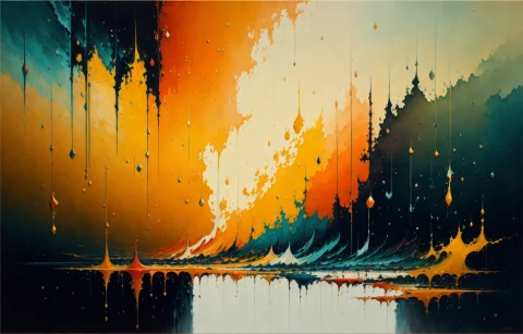 Abstract Composition Without People, Oil Painting, Heavy Str... — Stable Diffusion AI Prompt: abstract composition without people, oil painting, heavy strokes, paint dripping