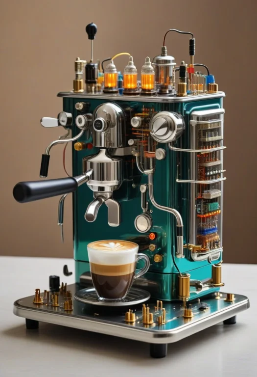 Transistors, A Vintage Espresso Machine Rebuilt From Dense C...