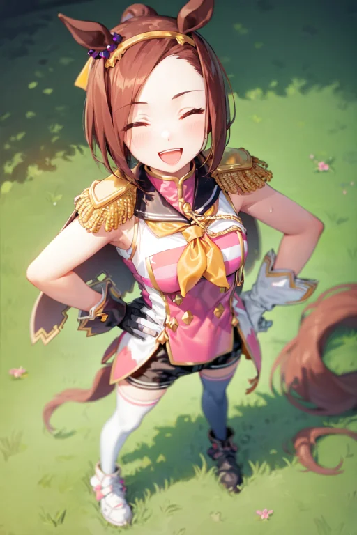 Masterpiece, Best Quality, Sakura Bakushin O Umamusume, Smil...