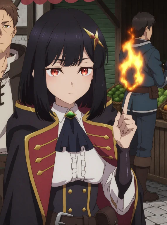 Anime Screenshot Of Ficelle Harbeller Raising One Finger Bes...